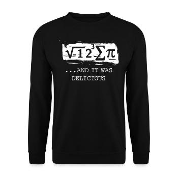 Mangez du gâteau et c’était délicieux - Sweat-shirt Unisexe - noir - Devant - Alina (178cm) & Michal (187cm)