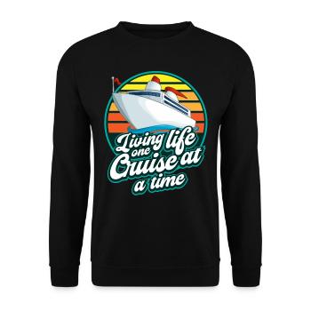 Cruise, ships, holidays on a ship - Unisex Sweatshirt - black - Front - Alina (178cm) & Michal (187cm)