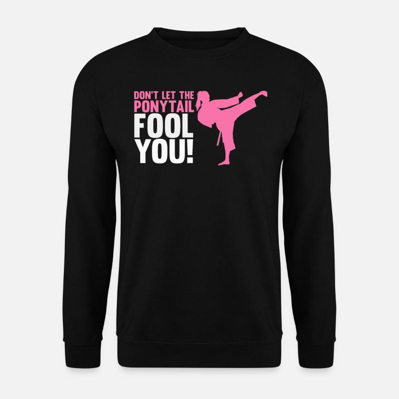 Karate-Mädchen, Karate-Sport - Unisex Pullover - Schwarz