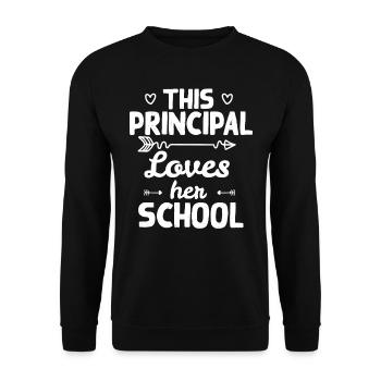 This client loves your school - Unisex Sweatshirt - black - Front - Alina (178cm) & Michal (187cm)