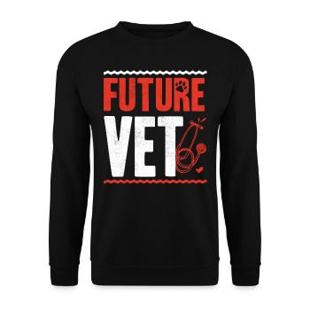 Future veterinarian, veterinarian - Unisex Sweatshirt - black - Front - Alina (178cm) & Michal (187cm)