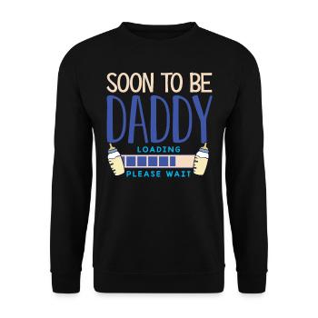 Bientôt papa, père - Sweat-shirt Unisexe - noir - Devant - Alina (178cm) & Michal (187cm)