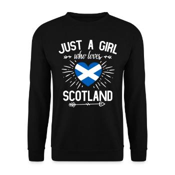 Scottish Girl, Scotland - Unisex Sweatshirt - black - Front - Alina (178cm) & Michal (187cm)