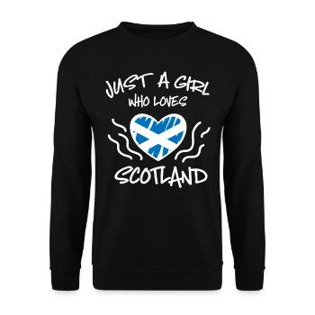 Scottish Girl, Scotland - Unisex Sweatshirt - black - Front - Alina (178cm) & Michal (187cm)