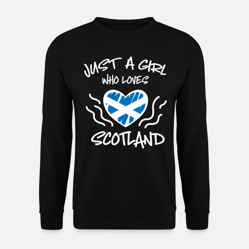 Schottisches Mädchen, Schottland - Unisex Pullover - Schwarz