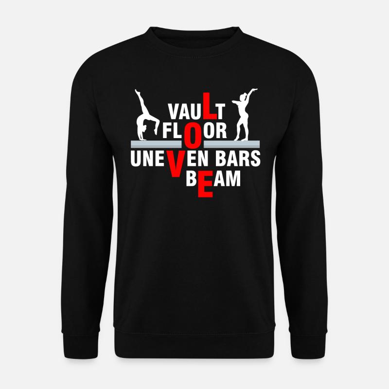 Love gymnastics, safe, beam - Unisex Sweatshirt - black