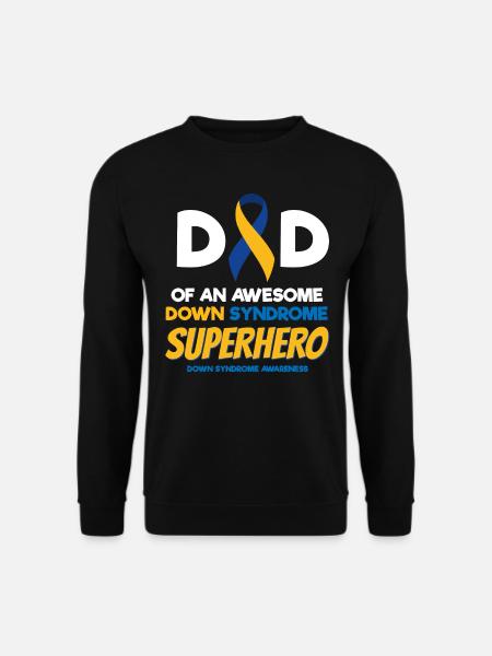 Down-Syndrom-Superheld, Down-Syndrom-Bewusstsein - Unisex Pullover - Schwarz