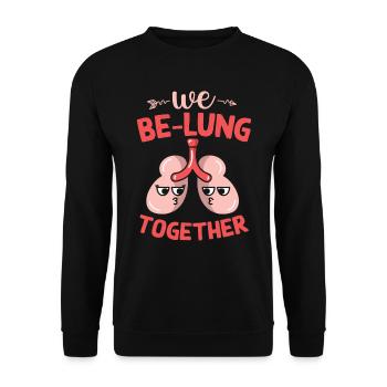 Respiratory therapists - Unisex Sweatshirt - black - Front - Alina (178cm) & Michal (187cm)