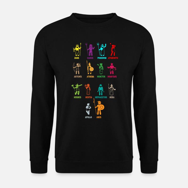 Græsk mytologi, græsk myte Guder - Unisex sweater - sort