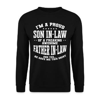 Mother-in-law's son-in-law - Unisex Sweatshirt - black - Front - Alina (178cm) & Michal (187cm)