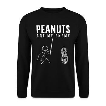 Allergie aux arachides - Sweat-shirt Unisexe - noir - Devant - Alina (178cm) & Michal (187cm)