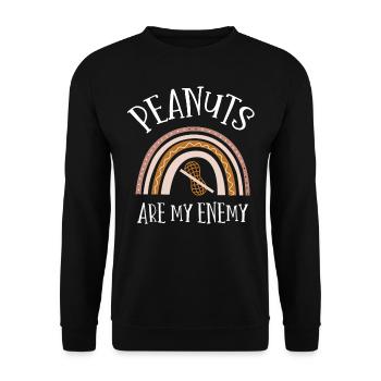 Allergie aux arachides - Sweat-shirt Unisexe - noir - Devant - Alina (178cm) & Michal (187cm)