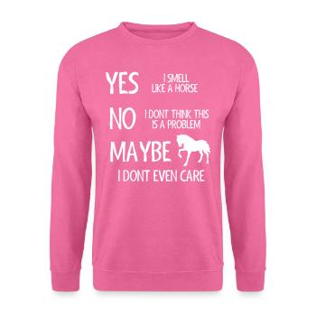 Horse lover, horse, horse gift - Unisex Sweatshirt - pink - Front