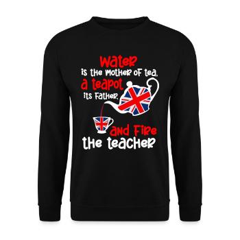 Tea lovers, tea drinkers, tea time - Unisex Sweatshirt - black - Front - Alina (178cm) & Michal (187cm)