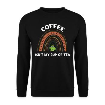 Le café n’est pas mon truc - Sweat-shirt Unisexe - noir - Devant - Alina (178cm) & Michal (187cm)