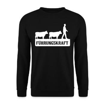 Führungskraft, Hühnerzucht, Hühner - Unisex Pullover - Schwarz - Vorne - Alina (178cm) & Michal (187cm)