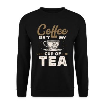 Le café n’est pas mon truc - Sweat-shirt Unisexe - noir - Devant - Alina (178cm) & Michal (187cm)