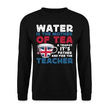 Tea lovers, tea drinkers, tea time - Unisex Sweatshirt - black - Front - Alina (178cm) & Michal (187cm)