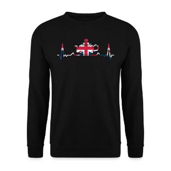 Tea lovers, tea drinkers, tea time - Unisex Sweatshirt - black - Front - Alina (178cm) & Michal (187cm)