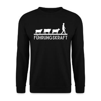 Führungskraft, Hühnerzucht, Hühner - Unisex Pullover - Schwarz - Vorne - Alina (178cm) & Michal (187cm)