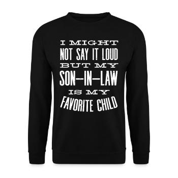 Le gendre est mon enfant préféré - Sweat-shirt Unisexe - noir - Devant - Alina (178cm) & Michal (187cm)