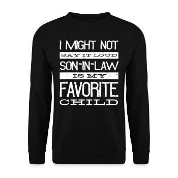 Le gendre est mon enfant préféré - Sweat-shirt Unisexe - noir - Devant - Alina (178cm) & Michal (187cm)