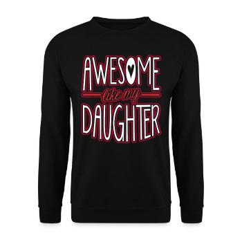 Super comme ma fille - Sweat-shirt Unisexe - noir - Devant - Alina (178cm) & Michal (187cm)