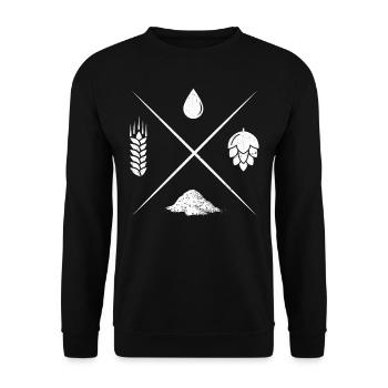 Brewers, beer lovers, IPA, draft beer - Unisex Sweatshirt - black - Front - Alina (178cm) & Michal (187cm)