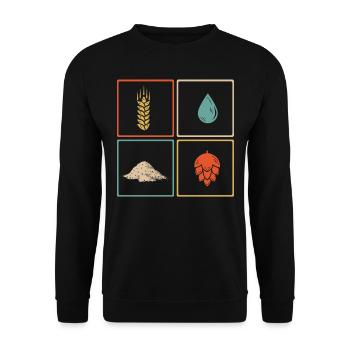 Brewers, beer lovers, IPA, draft beer - Unisex Sweatshirt - black - Front - Alina (178cm) & Michal (187cm)