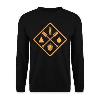 Brewers, beer lovers, IPA, draft beer - Unisex Sweatshirt - black - Front - Alina (178cm) & Michal (187cm)