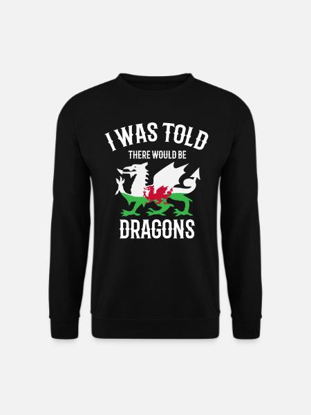 Mir Wurde Gesagt, Dass Es Drachen Geben Würde - Unisex Pullover - Schwarz