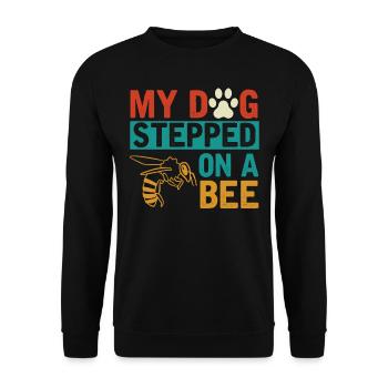 Mon chien a marché sur une abeille - Sweat-shirt Unisexe - noir - Devant - Alina (178cm) & Michal (187cm)
