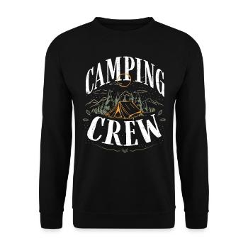 Camping Crew, Camping, Outdoor - Unisex Sweatshirt - black - Front - Alina (178cm) & Michal (187cm)