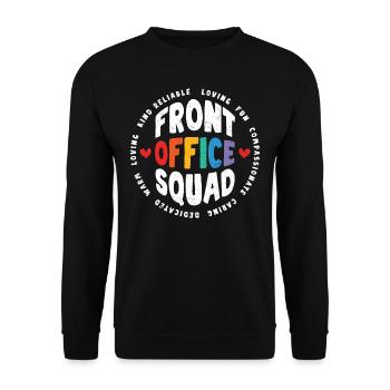 Front Office Cadre - Sweat-shirt Unisexe - noir - Devant - Alina (178cm) & Michal (187cm)