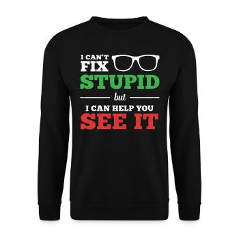 Optometrist Optometry Ophthalmologist - Unisex Sweatshirt - black - Front - Alina (178cm) & Michal (187cm)