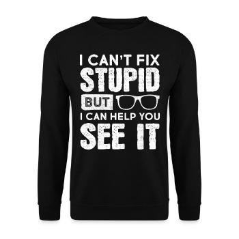Optometrist Optometrie Augenarzt - Unisex Pullover - Schwarz - Vorne - Alina (178cm) & Michal (187cm)