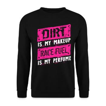 Dirt Ist Mein Make-up-Rennmädchen, Rennen - Unisex Pullover - Schwarz - Vorne - Alina (178cm) & Michal (187cm)