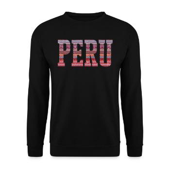 Peru Fan, Amérique du Sud - Sweat-shirt Unisexe - noir - Devant - Alina (178cm) & Michal (187cm)