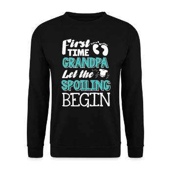 Grand-père pour la première fois - Sweat-shirt Unisexe - noir - Devant - Alina (178cm) & Michal (187cm)