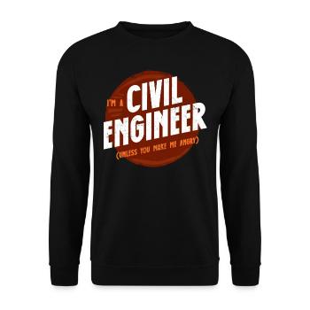 Je suis ingénieur civil - Sweat-shirt Unisexe - noir - Devant - Alina (178cm) & Michal (187cm)