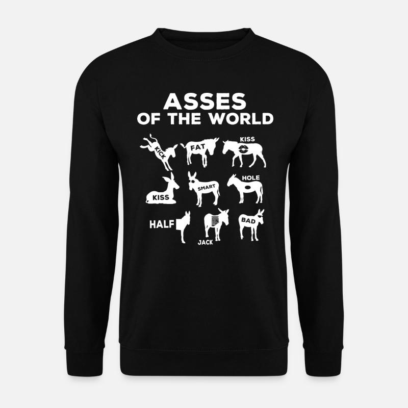 Ânes du monde, ânes - Sweat-shirt Unisexe - noir