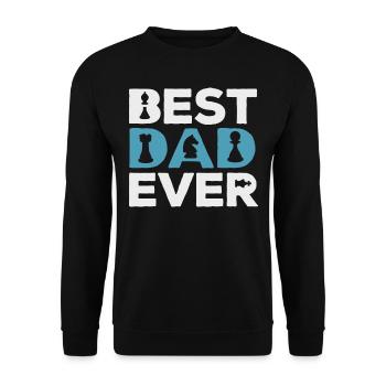 Père d’échecs, cadeau de joueur d’échecs, - Sweat-shirt Unisexe - noir - Devant - Alina (178cm) & Michal (187cm)