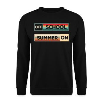 Schule Ist Draußen, Sommer Auf - Unisex Pullover - Schwarz - Vorne - Alina (178cm) & Michal (187cm)