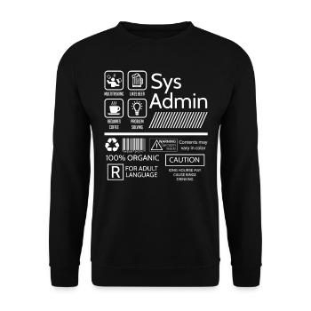System Administrator, System Administrator - Unisex Sweatshirt - black - Front - Alina (178cm) & Michal (187cm)