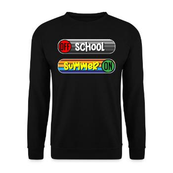 Schule Ist Draußen, Sommer Auf - Unisex Pullover - Schwarz - Vorne - Alina (178cm) & Michal (187cm)