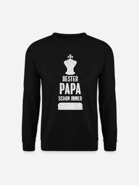 Schachvater, Schachspieler Geschenk, - Unisex Pullover - Schwarz