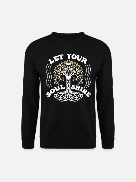 Setzen Sie Ihre Seele Glanz, Chakra -Astrologie - Unisex Pullover - Schwarz