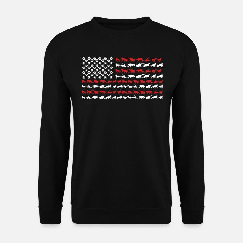 Katteelskere, kat, katte - Unisex sweater - sort