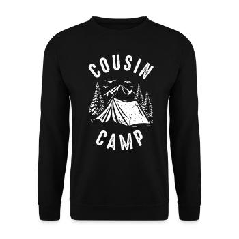 Cousin Camp, Camping en plein air - Sweat-shirt Unisexe - noir - Devant - Alina (178cm) & Michal (187cm)