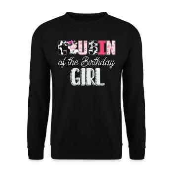 Kuhgeburtstag, Bauer Geburtstag Mädchen - Unisex Pullover - Schwarz - Vorne - Alina (178cm) & Michal (187cm)